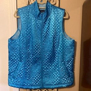 Satin Vest XL,fleece lining,pockets